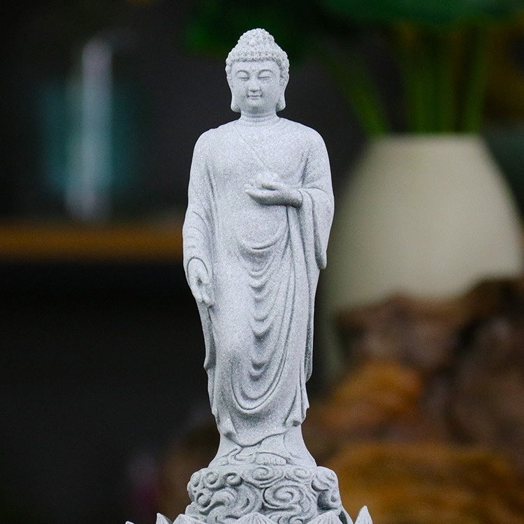 Chinese Amitabha Buddha Statue Decoration Gardening Flower Tea Room Buddha Decoration
