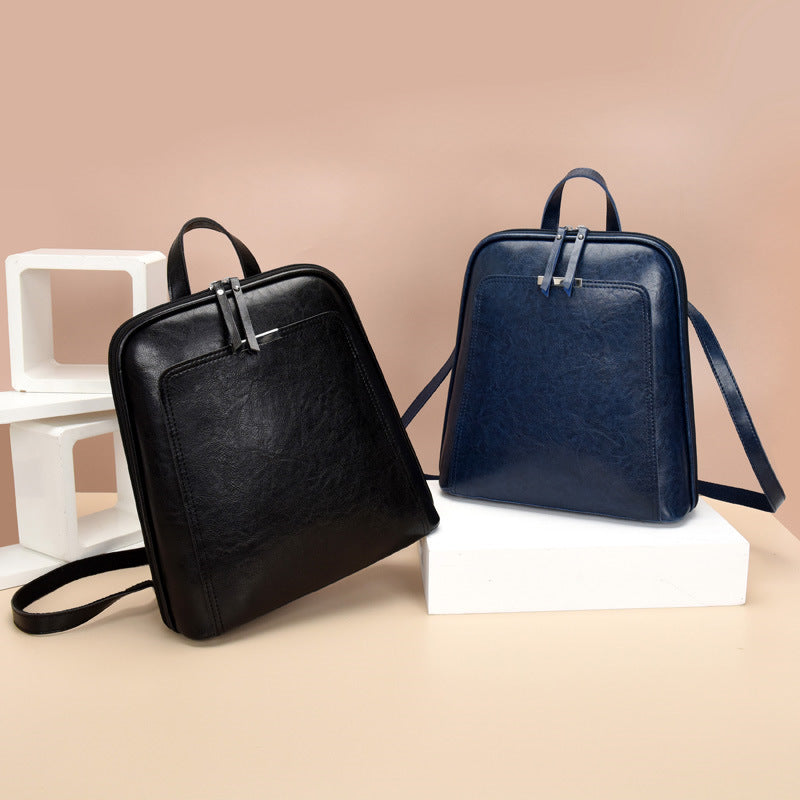Women's Korean Style Travel Backpack PU Letters Pattern