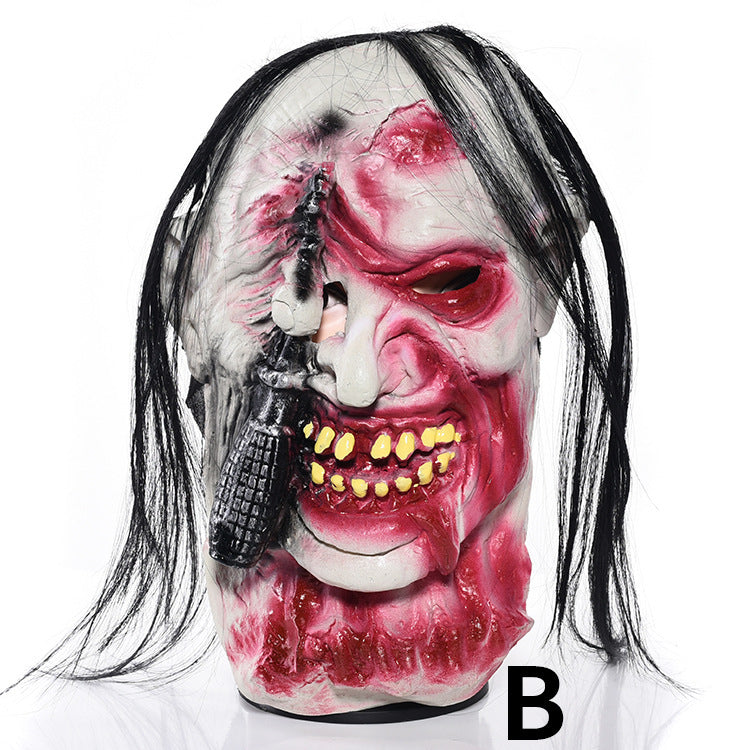 Horror Vampire Mask – Stiff Face Headgear for Halloween Cosplay and Costume Parties