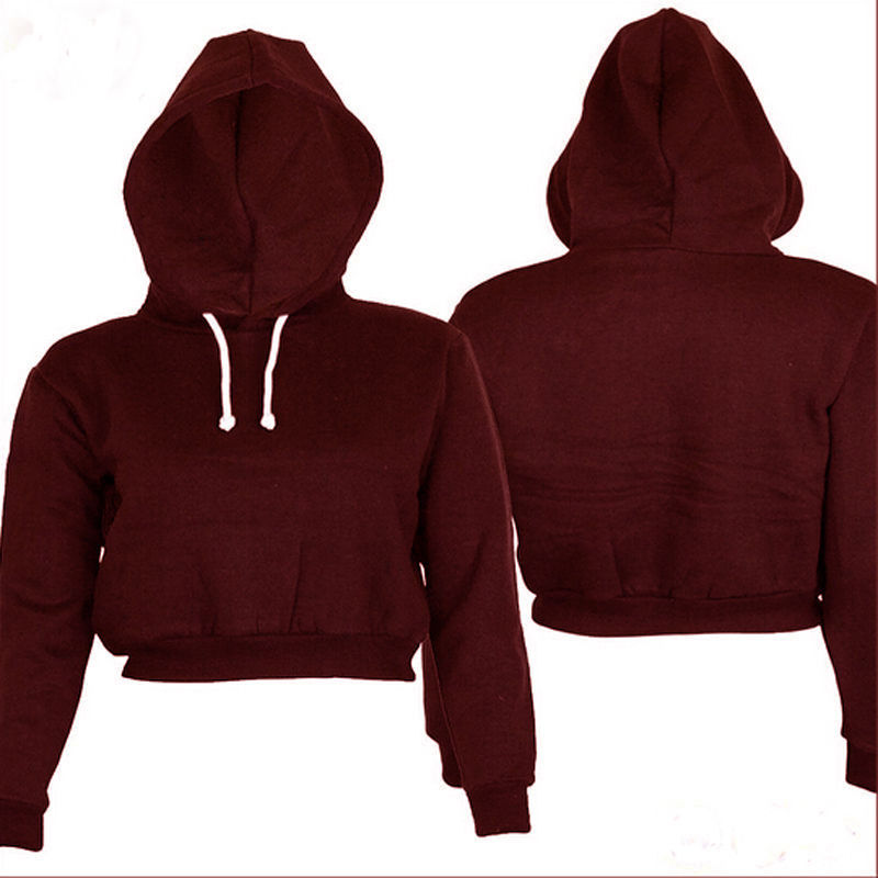 Women's Fleece Hoodie Sweatshirt Slim Fit Solid Casual