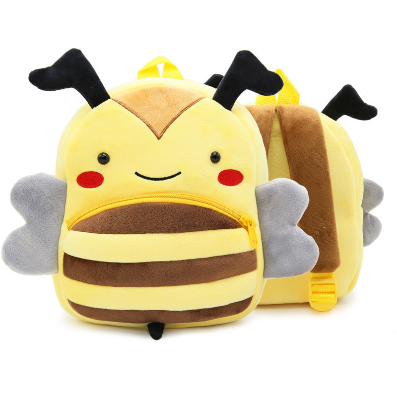 Cute Plush Kindergarten Backpacks – Cartoon Animal School Bags for Children