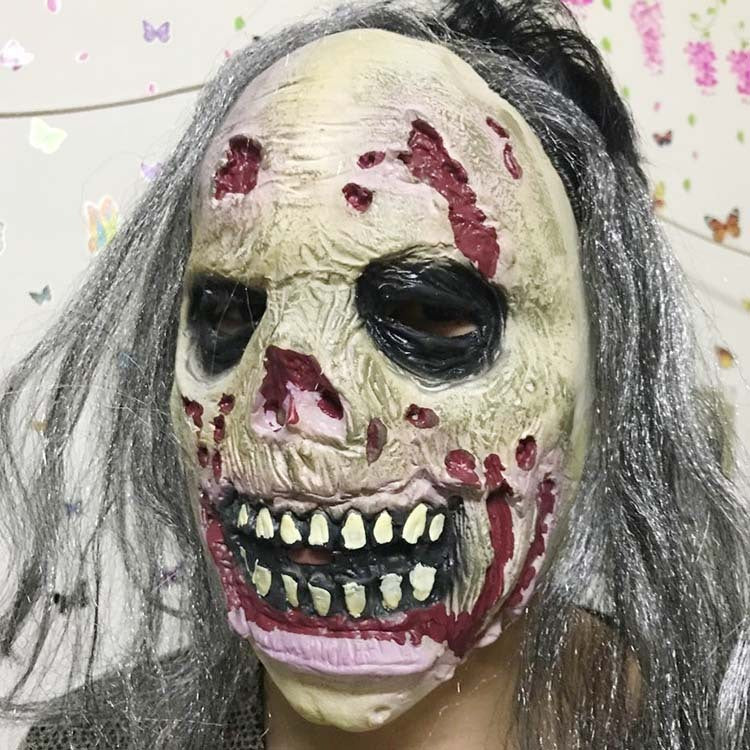 Halloween Zombie Mask – Scary Horror Headgear for Cosplay and Costume Parties