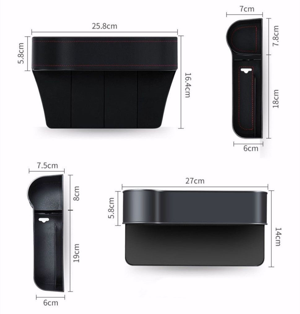 Car Seat Gap Storage Box Interior Auto Charger Wireless Charging