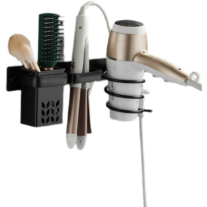 Bathroom Hair Dryer Holder – Wall-Mounted Storage Bracket, No-Drill