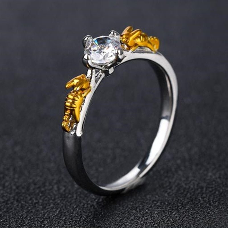 Crystal Crown Copper Ring Unisex Cosplay Jewelry Accessory