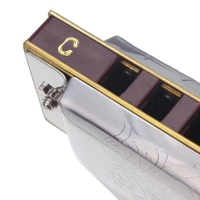 Adjustable Tonality Copper-Plated 10-Hole Blues Harmonica