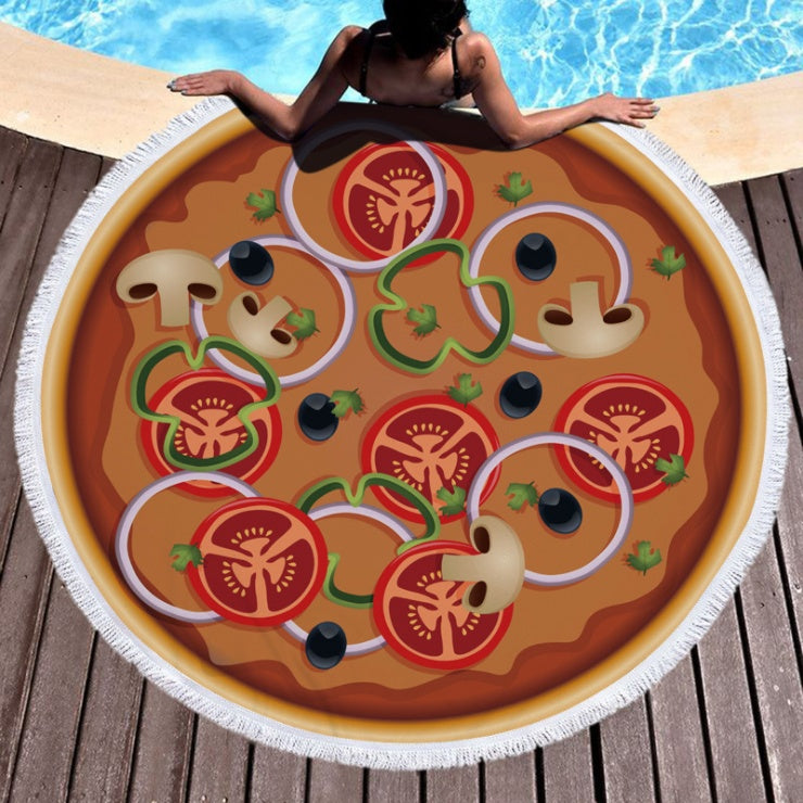 Fruit round beach mat
