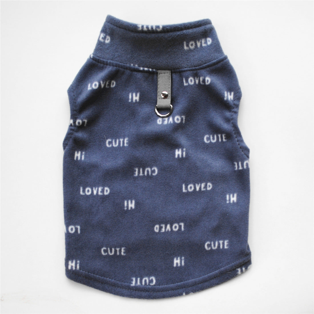 Warm Fleece Pet Dog Clothes Autumn Winter Thickened Vest Coat Small Medium Dogs Warm Costume With Traction Ring