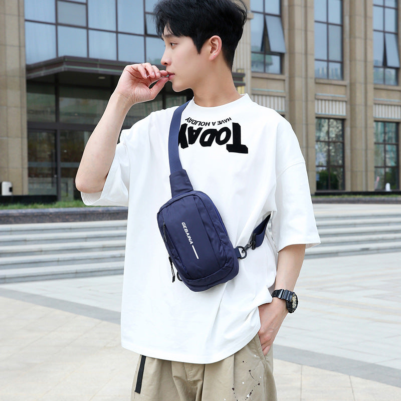 Mens Oxford Cloth Shoulder Bag Solid Color Pattern Leisure