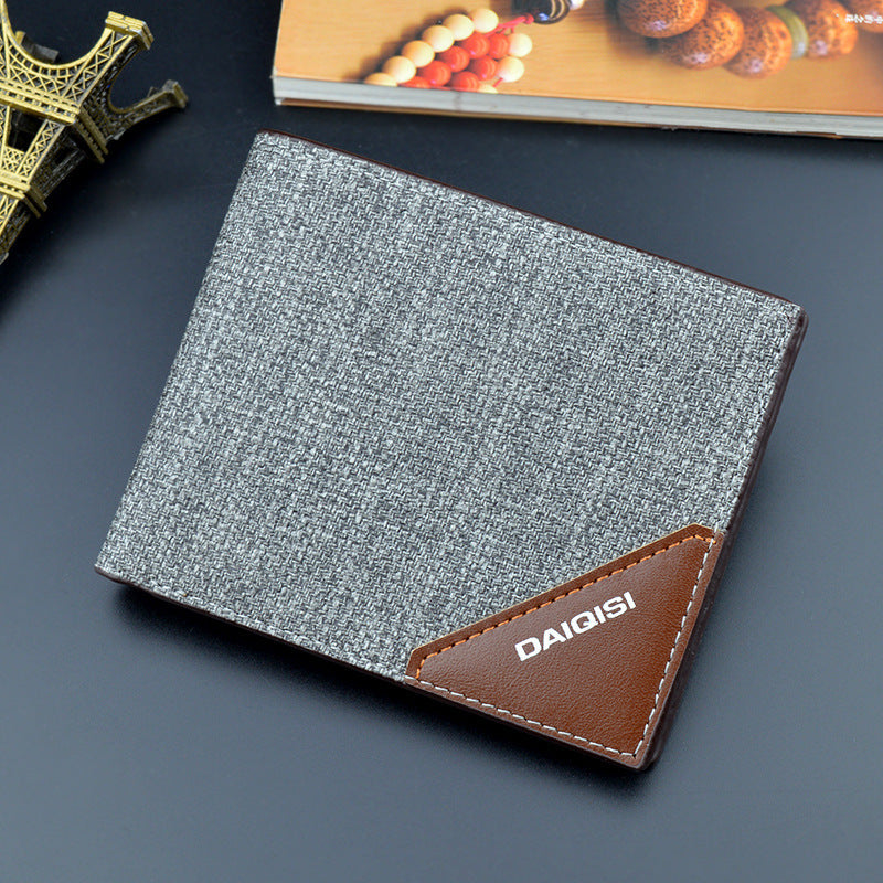 Mens Slim PU Leather Wallet Short Card Case Business