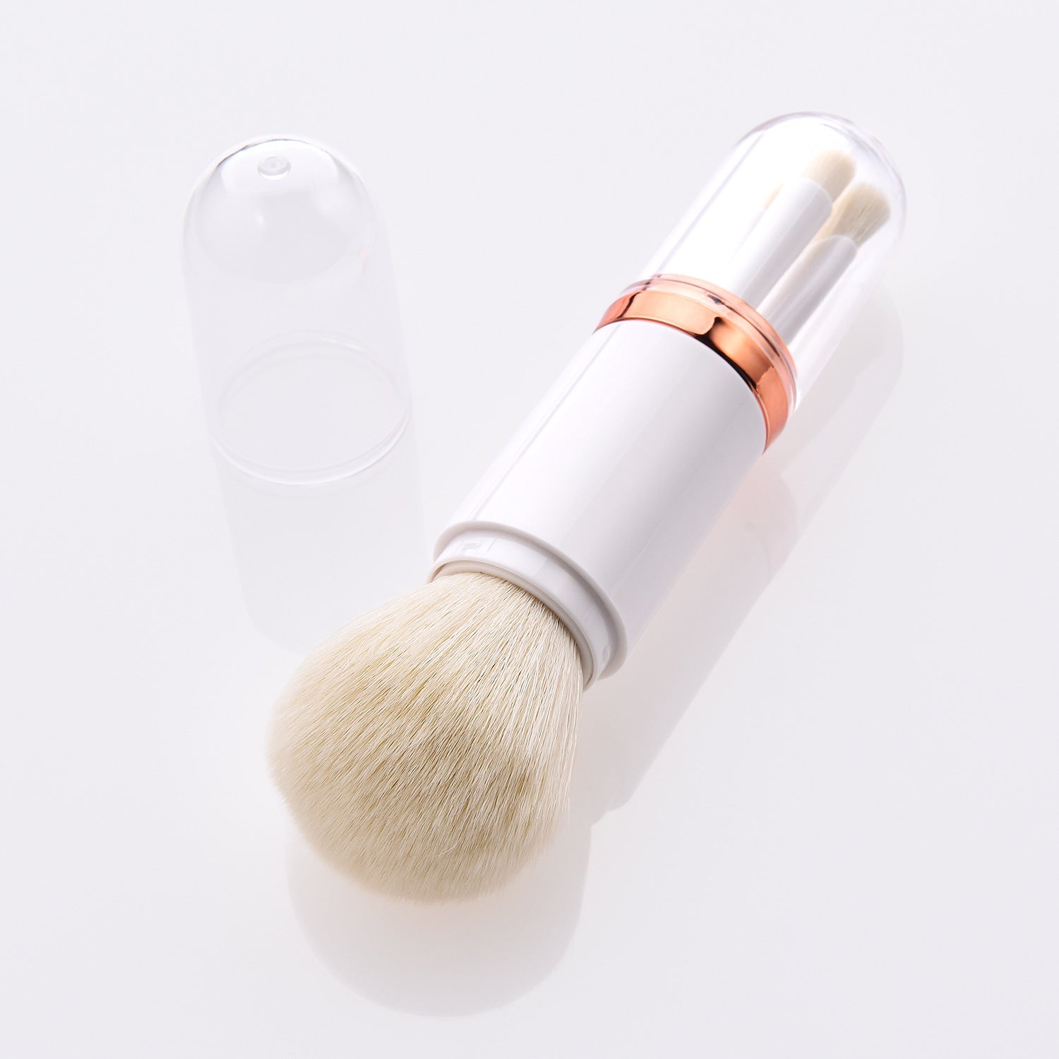 Retractable Double-Head Makeup Brush – Portable Beauty Tool