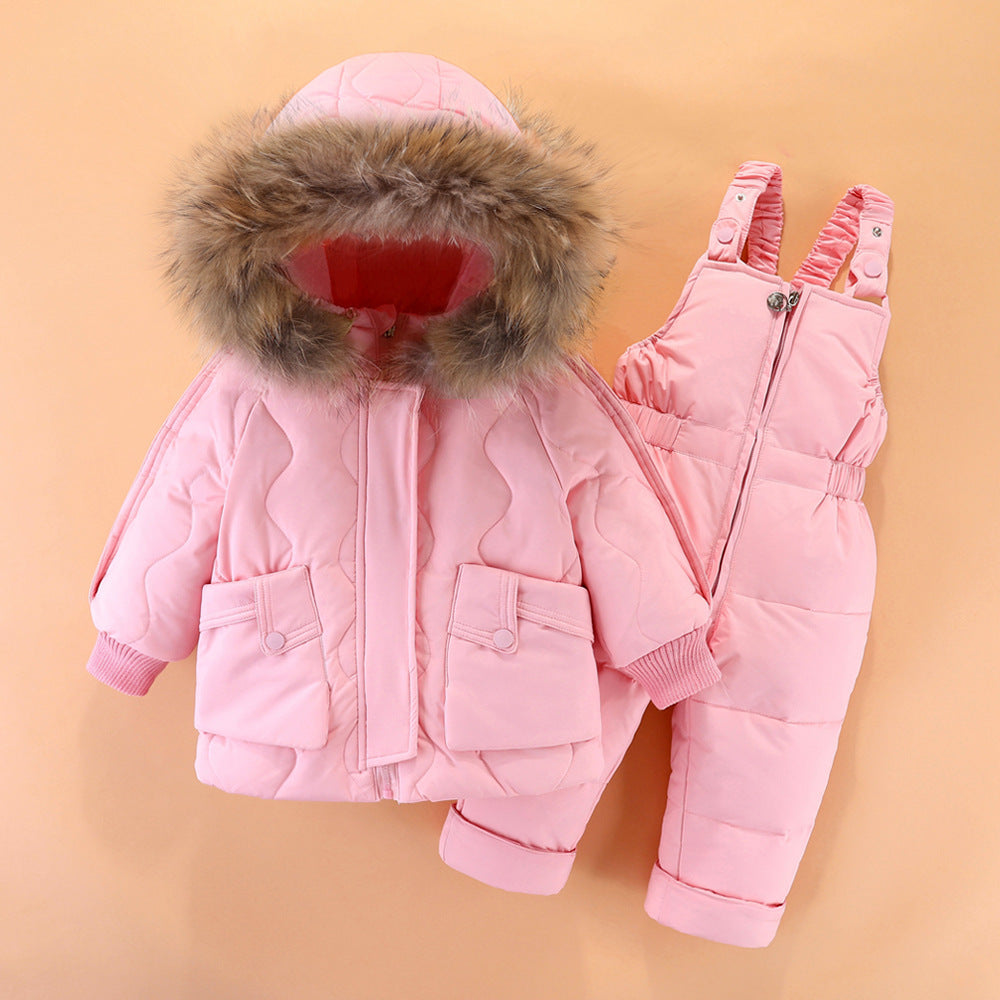 Children’s Down Jacket Suit – Winter Warm Kids’ Outerwear Set