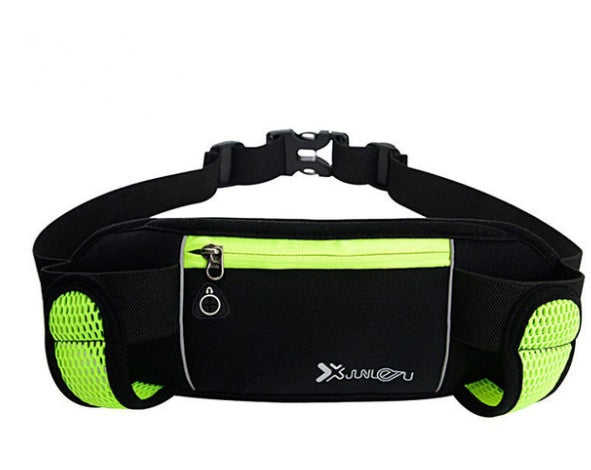 Fitness Running Belt Bag – Waterproof Waist Pack with Bottle Holders