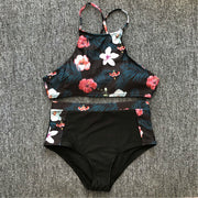 Women’s Floral Print Bikini Set – Padded Swimwear with Polyester Spandex Blend