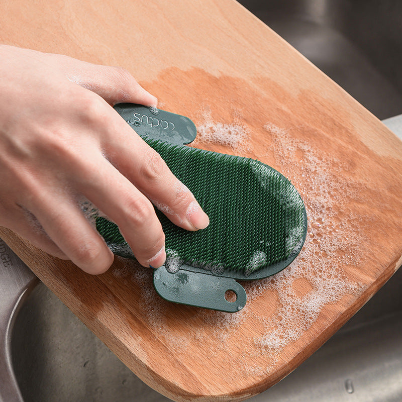 Multifunctional Fruit and Vegetable Cleaning Brush – Cactus Burr Design
