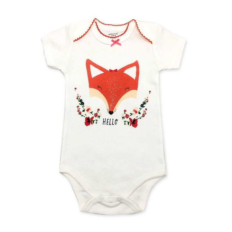 Baby Cotton Short Sleeve Jumpsuit – Infant Toddler Romper