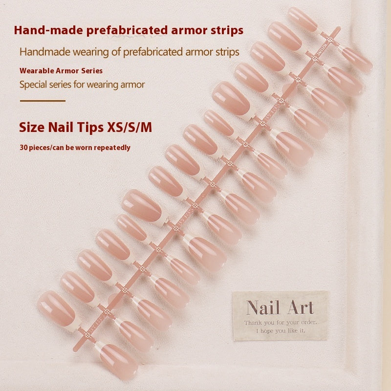 Women's Simple French White Edge Nail Sticker