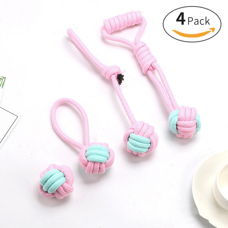 Pet Bite Resistant Cotton Rope Ball Cat And Dog Toy