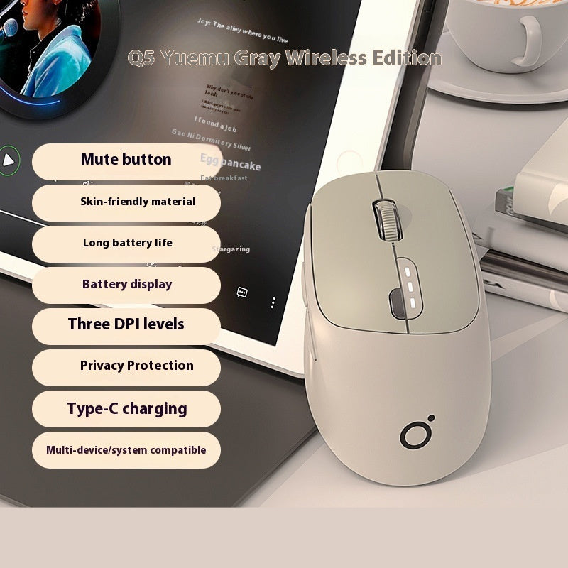 Mute Wireless Bluetooth Mouse – Quiet & Efficient for Office Use