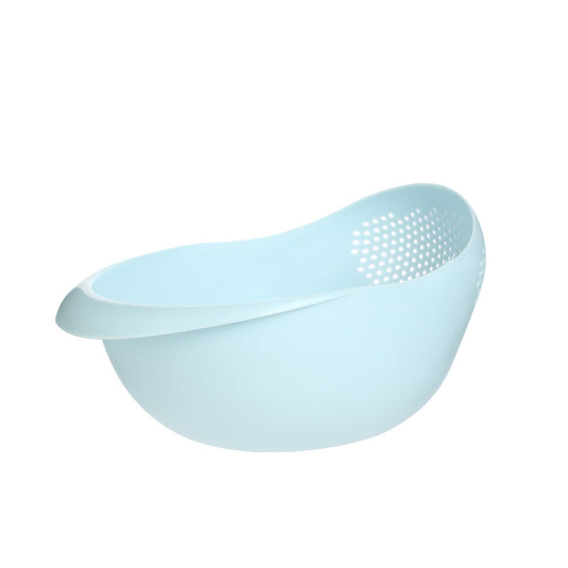 Thickened Plastic Rice Washer Bowl – Multi-purpose Rice Washing Sieve with Dense Drain Holes