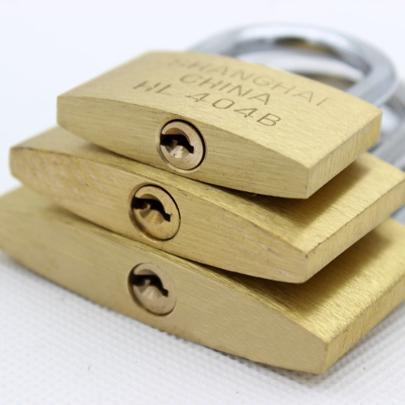 Household Modern Minimalist Small Lock Earth Copper Padlock