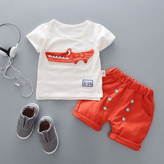 Summer Baby Boys Outfit – Casual Infant Sportswear Set