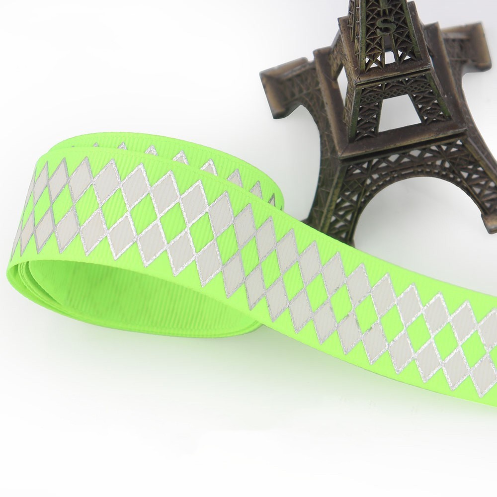 Bronzing Geometric Rib Ribbon – 25mm Decorative Craft Ribbon