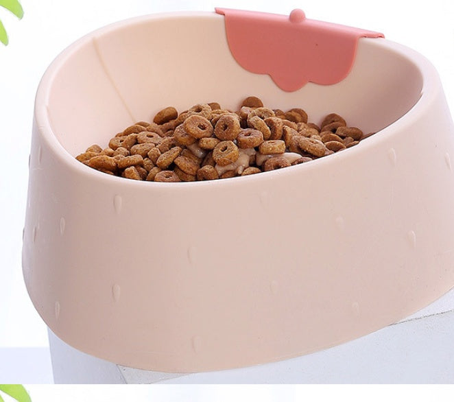 Strawberry Grain Pet Bowl To Prevent Upset