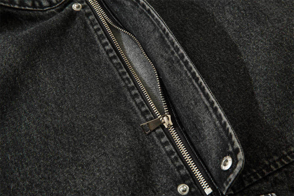 Hooded Pullover Denim Vest Men