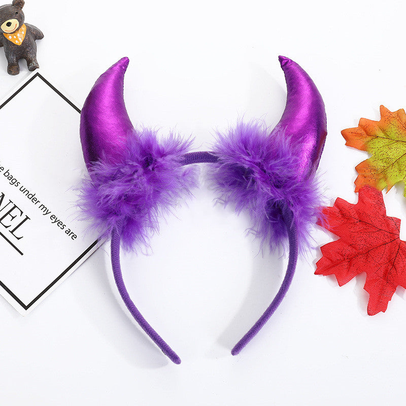 Halloween Decoration Props Demon Horn Headband Atmosphere Performance