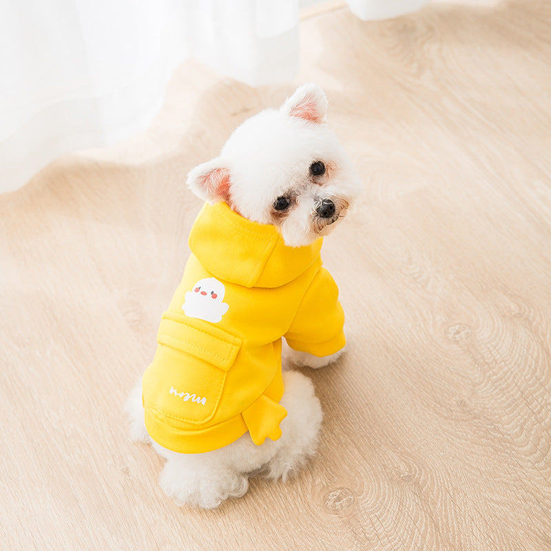 Dog Cat Hooded Sweater Cartoon Pet Clothes