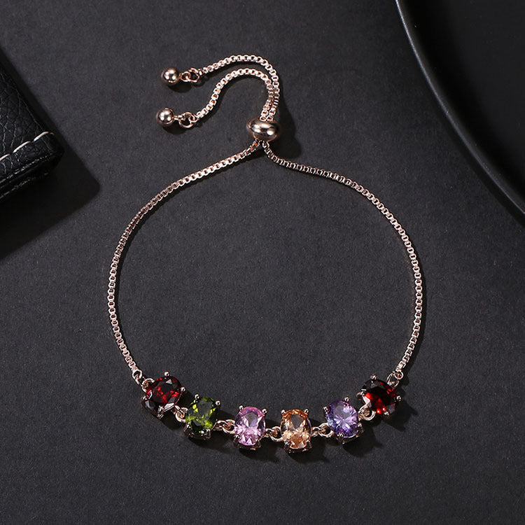 Fashion Simple Inlaid Zircon Bracelet For Women