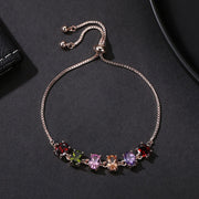 Women's Zircon Inlaid Copper Bracelet – Diamond Look Elegance