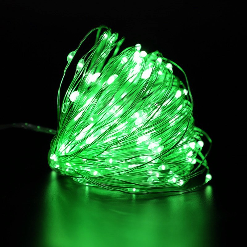LED Copper Wire String Lights with Button Battery Box Indoor Holiday Christmas Decoration