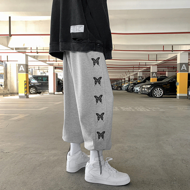 Men’s Printed Bouquet Casual Joggers – Fashion Street Style Pants