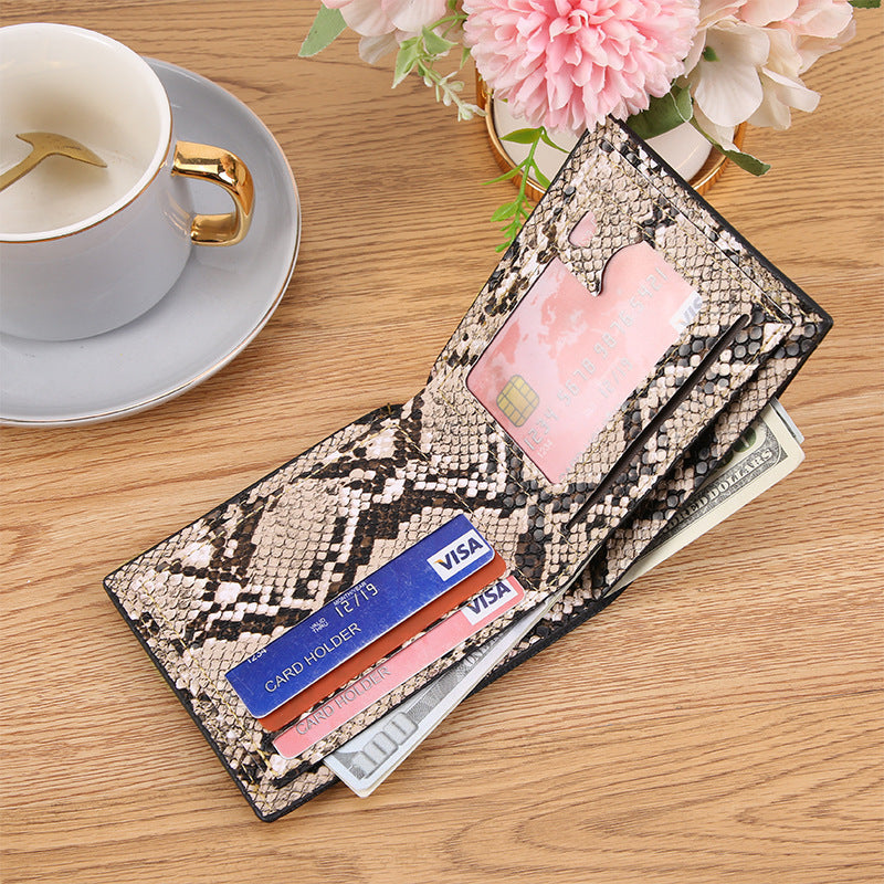 Men's Slim PVC Wallet Retro Creative Printing Pattern