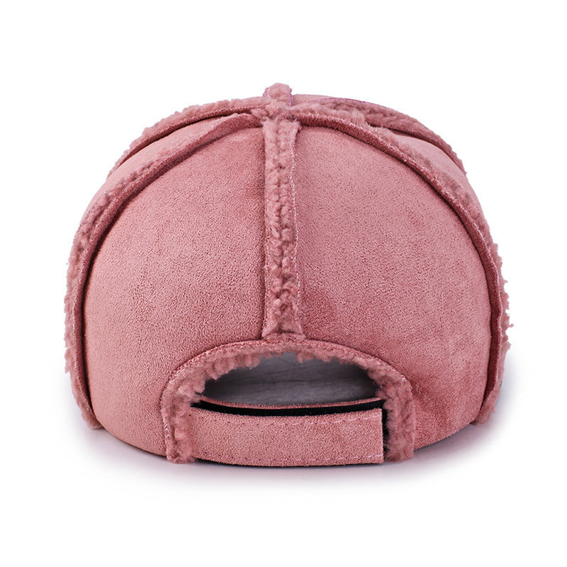 Women's Solid Color Peaked Baseball Cap with Distressed Edge Design