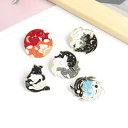 Creative Animal Brooch – Embracing Gossip Illustration Enamel Pin Badge
