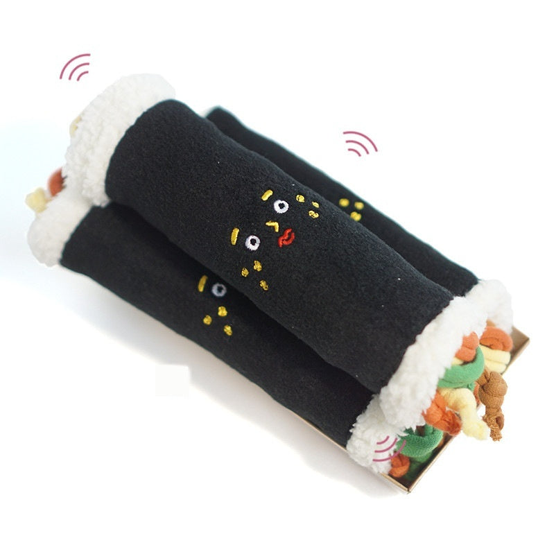 Plush Tibetan Style Seaweed Rice Covered Hidden Food Toy for Pets