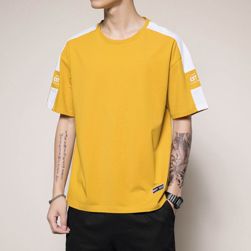 Simple short sleeve cotton t-shirt men's shirt