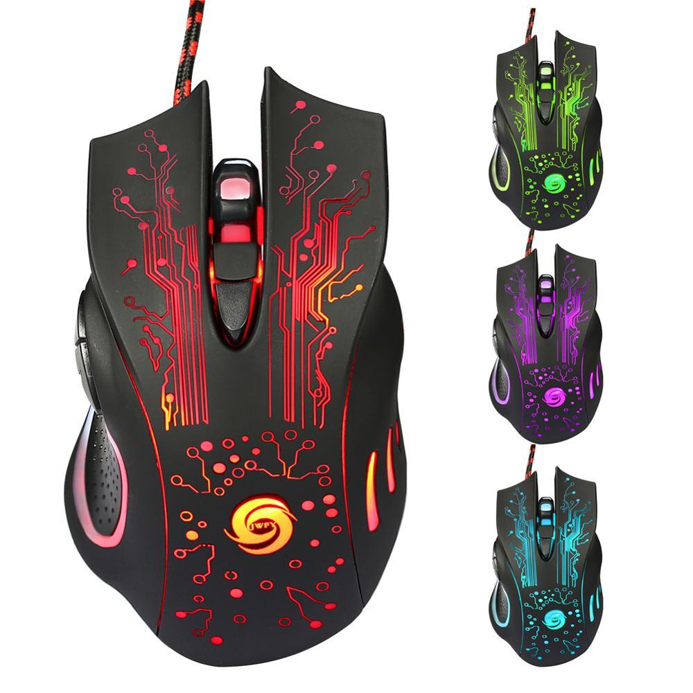 USB Wired Gaming Mouse – 5500 DPI, 7 Buttons, LED Backlit, Ergonomic for PC & Laptop