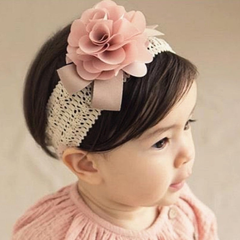Baby Lace Headband – Soft & Stretchy Hair Accessory for Newborns and Toddlers