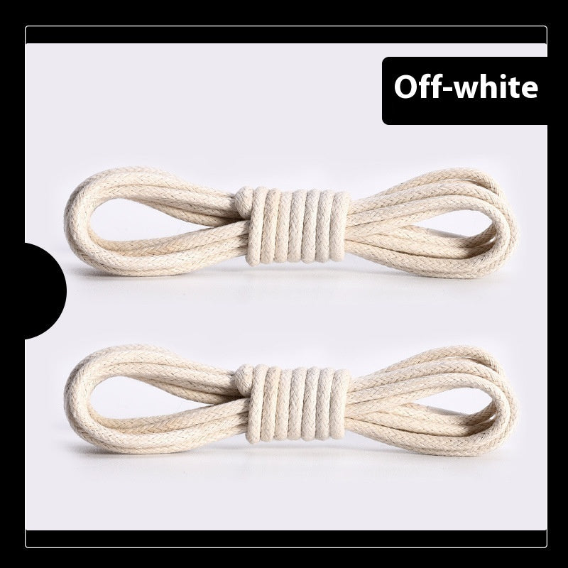 Round Waxed Shoelaces for Leather Shoes and Boots – 1 Pair