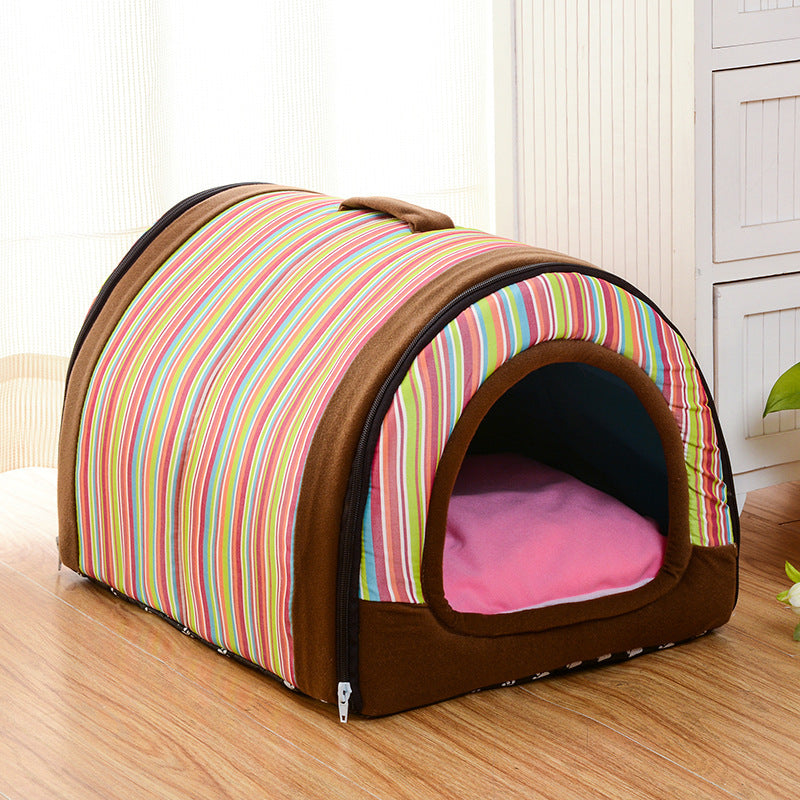 Small Lightweight Tunnel Pet House with Non-Slip Base