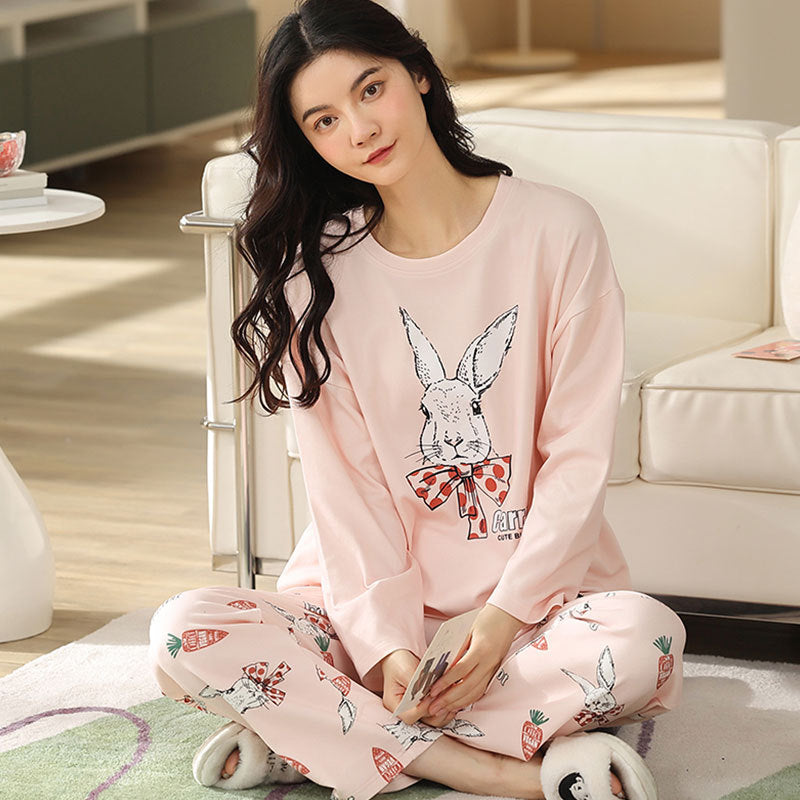 Women's All Cotton Summer Homewear Suit Two Piece Set