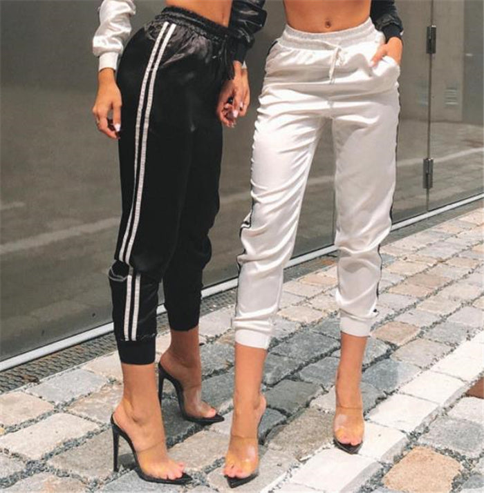 Ice Silk Sweatpants Women Pants Summer