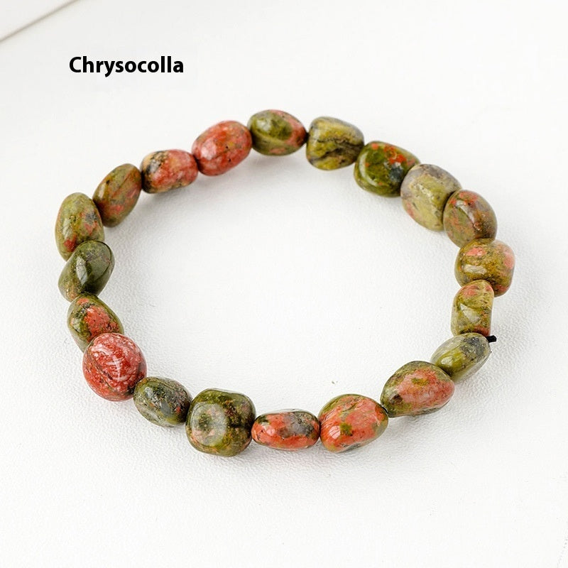 Natural Amethyst Large Particle Gravel Rolling Stone Bracelet