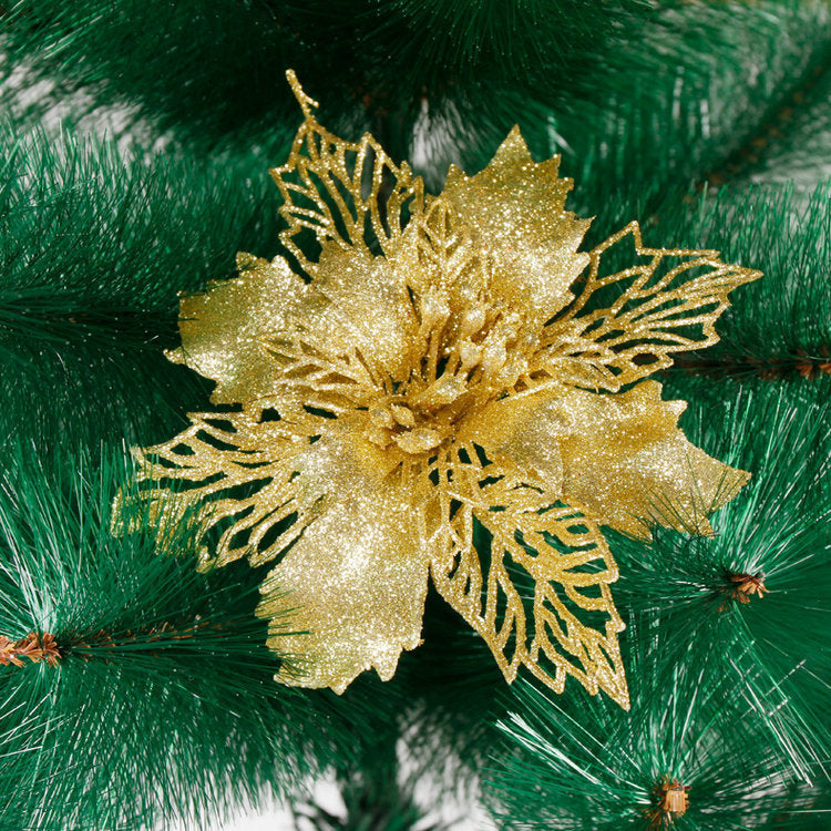 Hollowed Out Christmas Cane with Decorative Flowers