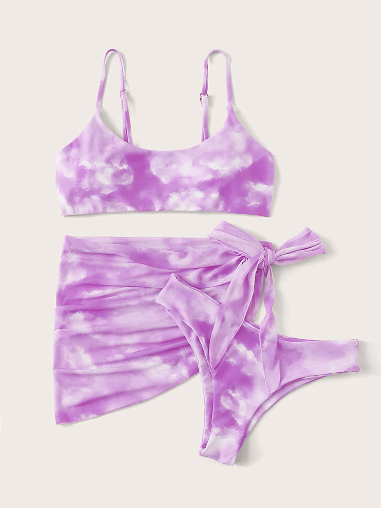 First-Class Women’s Nylon Swimwear Set – Backless, Colorful, Comfortable