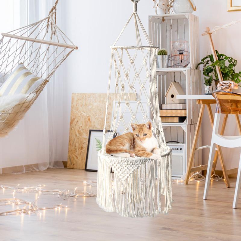 Hand-woven Cat Hanging Basket Pet Hammock